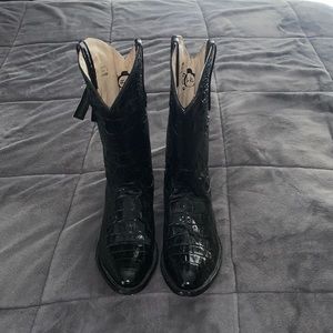 Nwt men’s Black genuine alligator cowboy boots